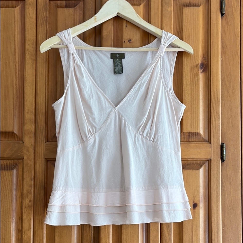 Anthropologie Vintage pale pink Sleeveless Top great details Boho chic,timeless